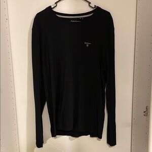 Barbour Men’s Black Long Sleeve Logo Tee Shirt Medium